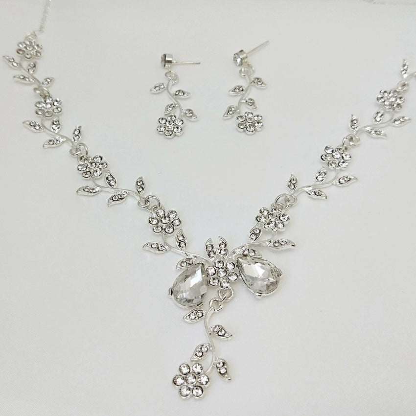 Set Voll Diamant Halskette Anhänger Set