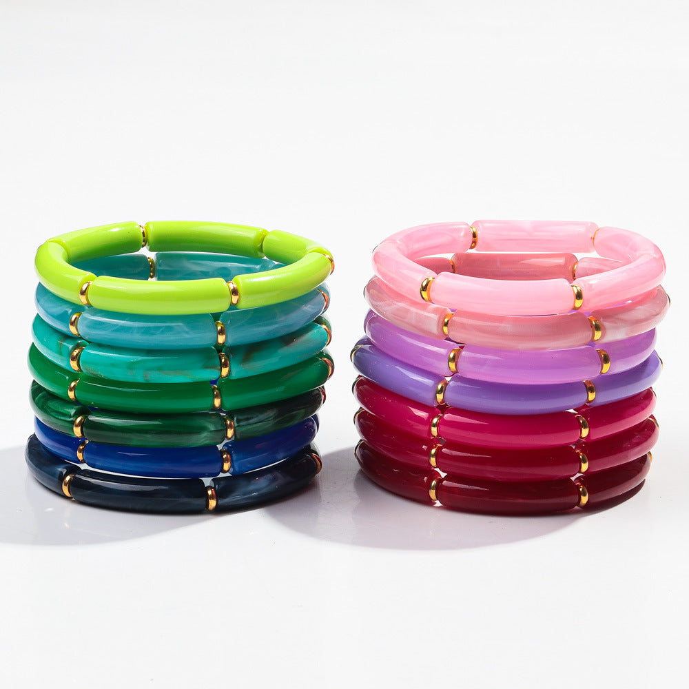 Pulseras de codo de acrílico populares europeas y americanas para damas