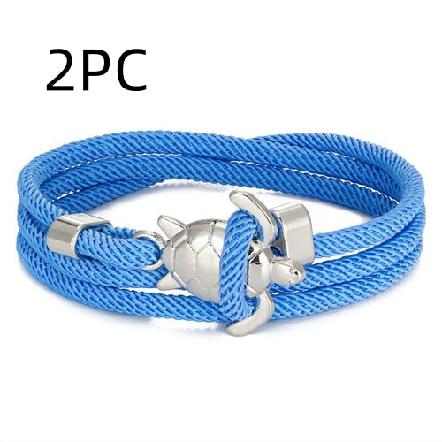 Pulsera de cuerda náutica ajustable de múltiples vueltas Serie Marina