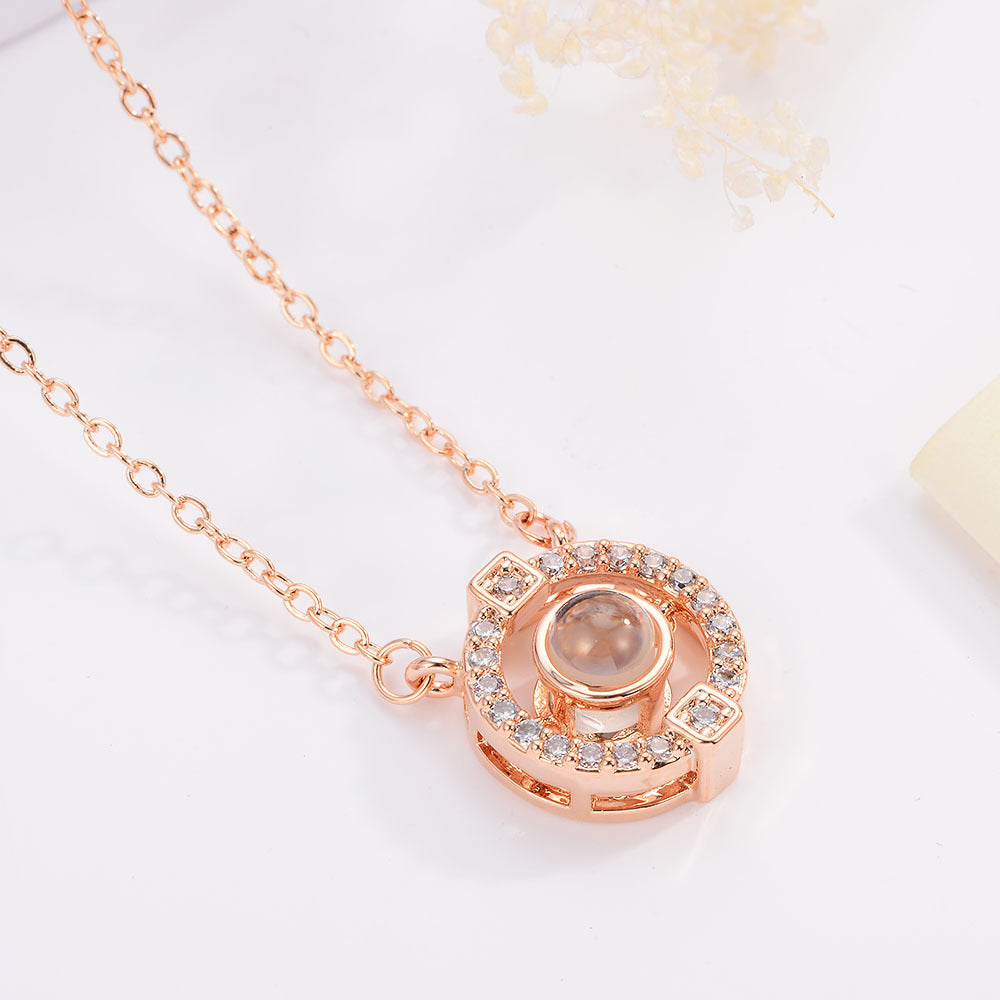 100 languages I love you memory necklace female