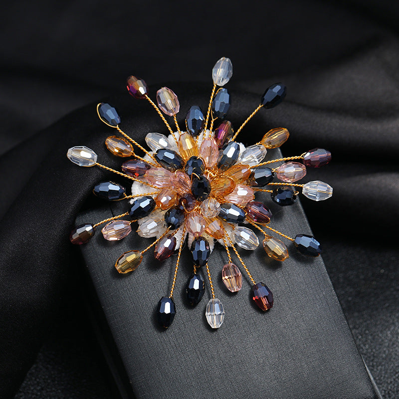 Broche de perlas de lujo con temperamento para mujer