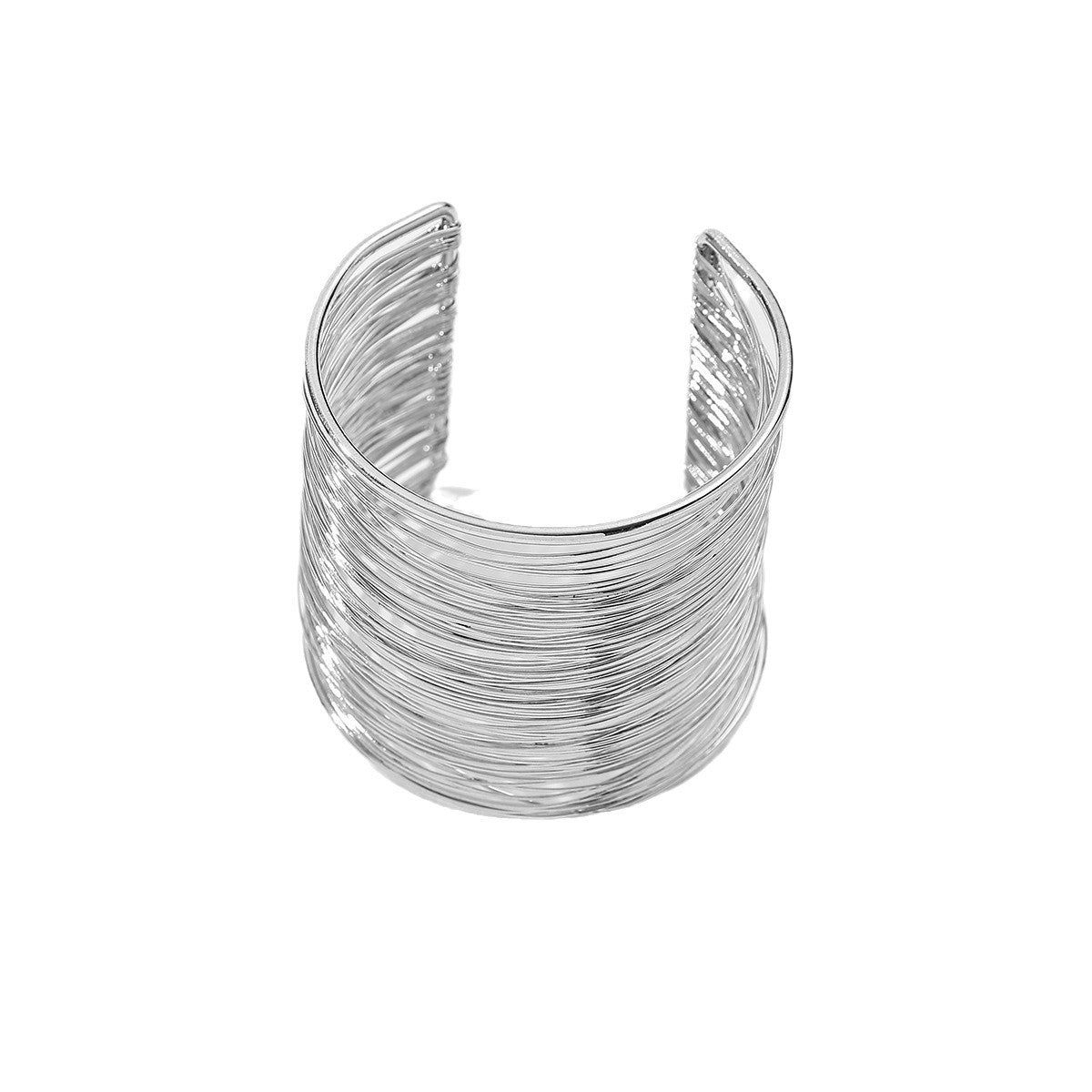 Brazalete abierto dorado exagerado de aleación para fundición a presión