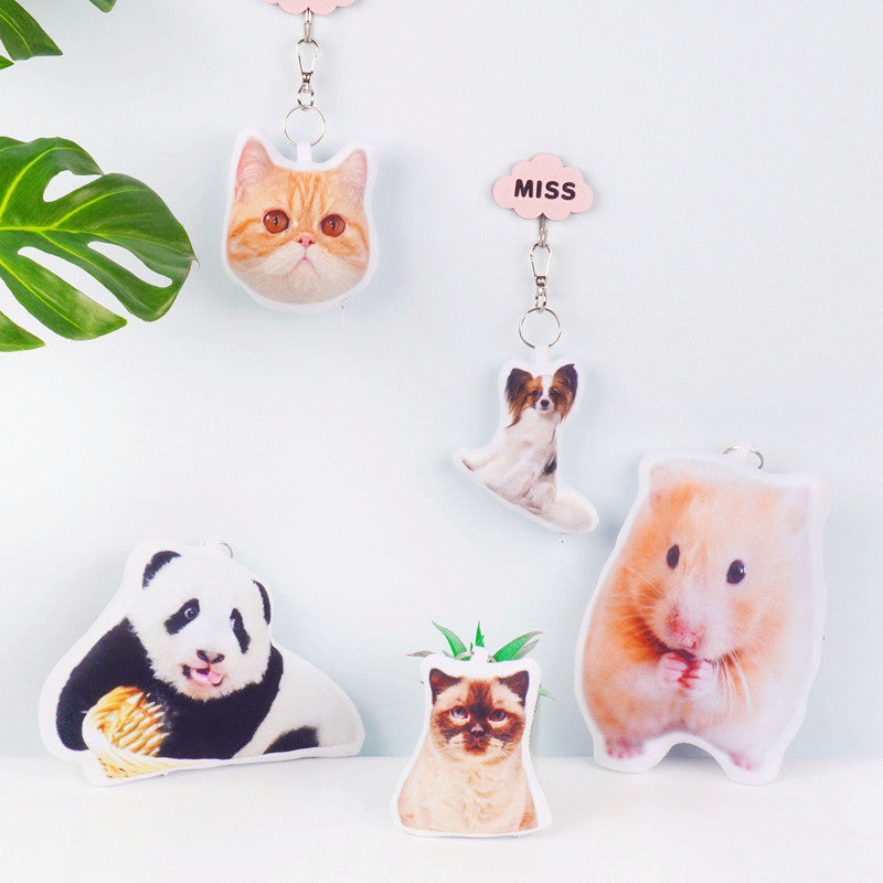 Cat Pet Keychain Custom Dog Photos