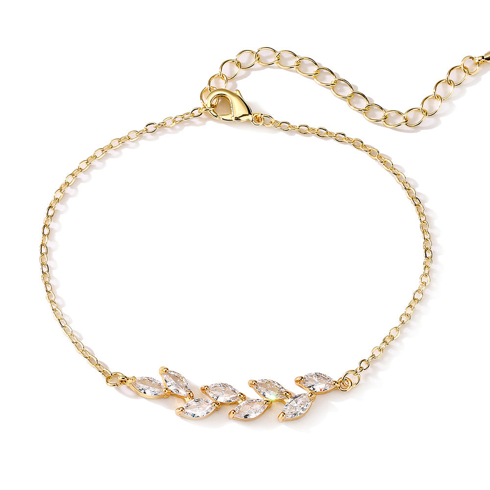 Willow Leaf Branch Bracelet Exquisite Temperament
