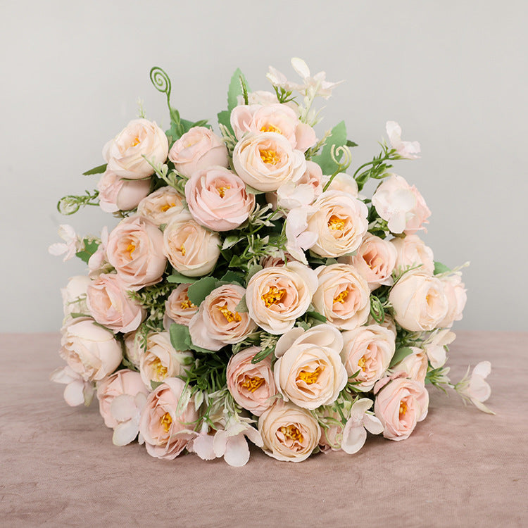Hochzeitsführer-Layout-Simulation 5 Zinken 10 Rosen