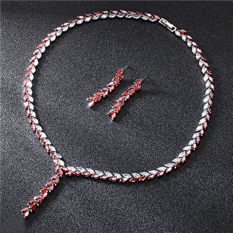 Braut Hochzeit Ohrringe Schmuck-Set Schmuck-Set