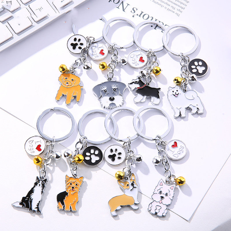Llavero colgante creativo de metal para perro