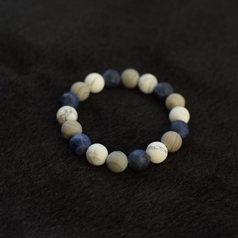 Fashion Gray Stone Zen Bracelet For Women