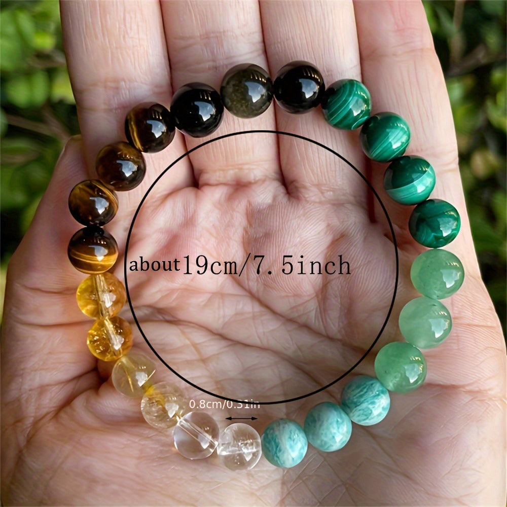 Universal Natural Stone Bracelet Citrine Dongling Stone Malachite Bracelet