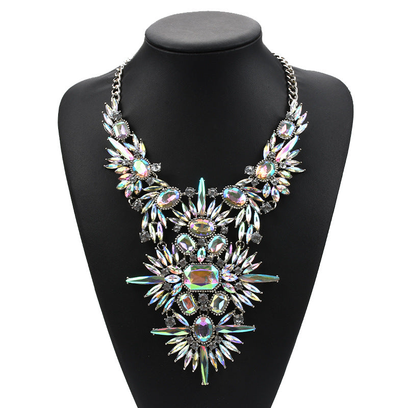 Exaggerated Necklace Short Alloy Diamond Necklace