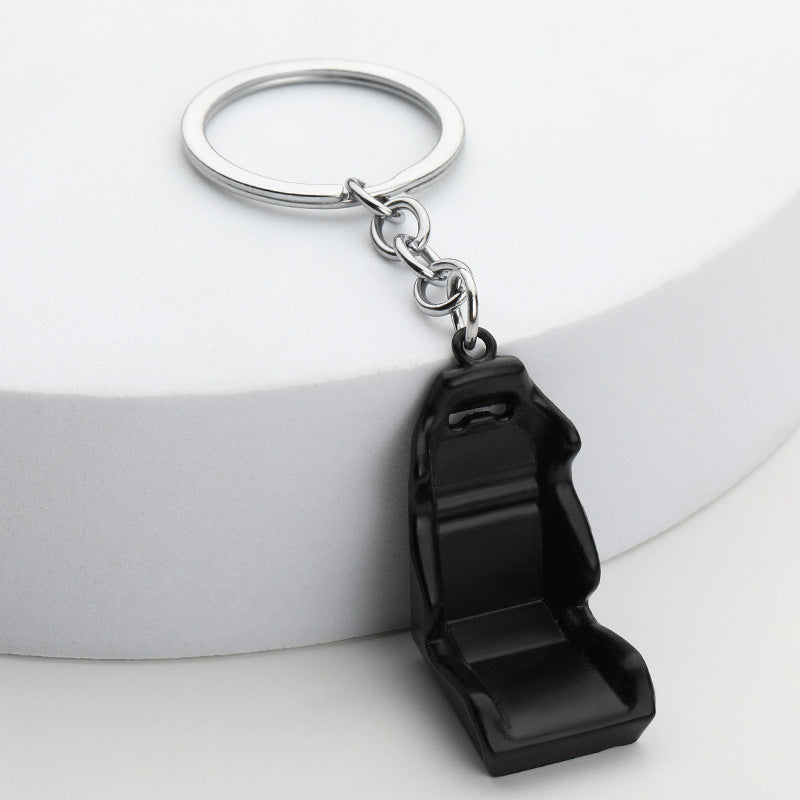 Llavero de asiento, creativo, de metal, para coche