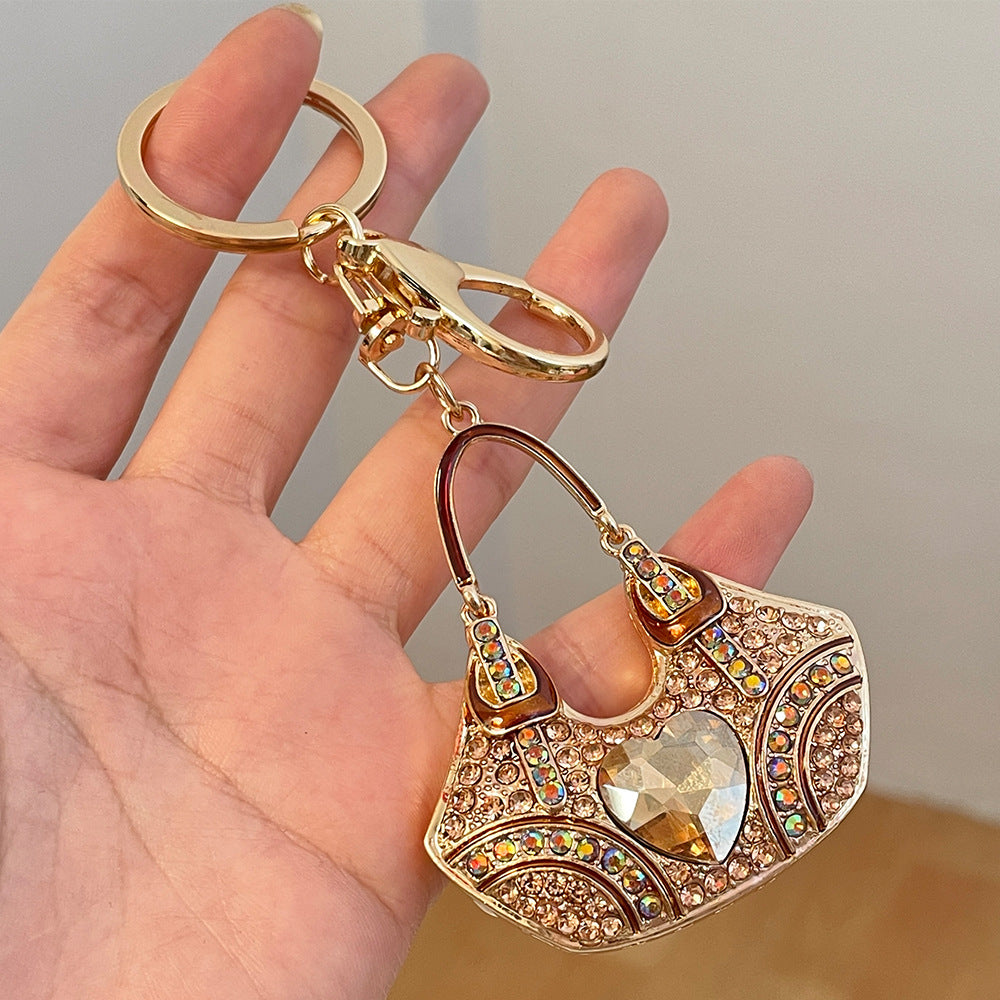 Llavero De Coche De Cristal De Diamante Exquisito De Moda