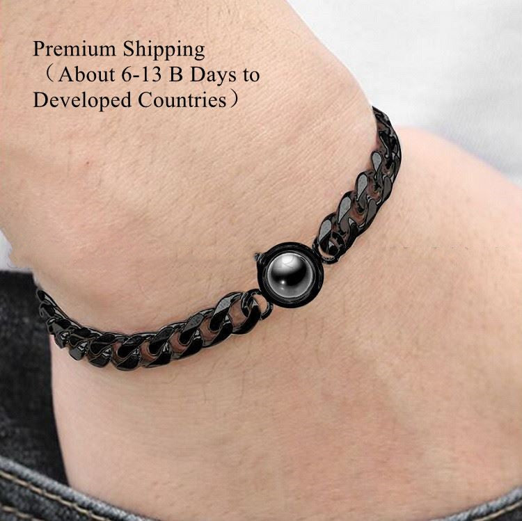 Diseño Original Nueva Pulsera de Hombre con Círculo M Personalizada