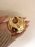 Broche Redondo de Metal Simple Irregular Calado de Alto Diseño