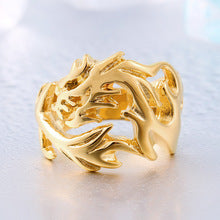 Flammen-Drachen-Silberring Herren