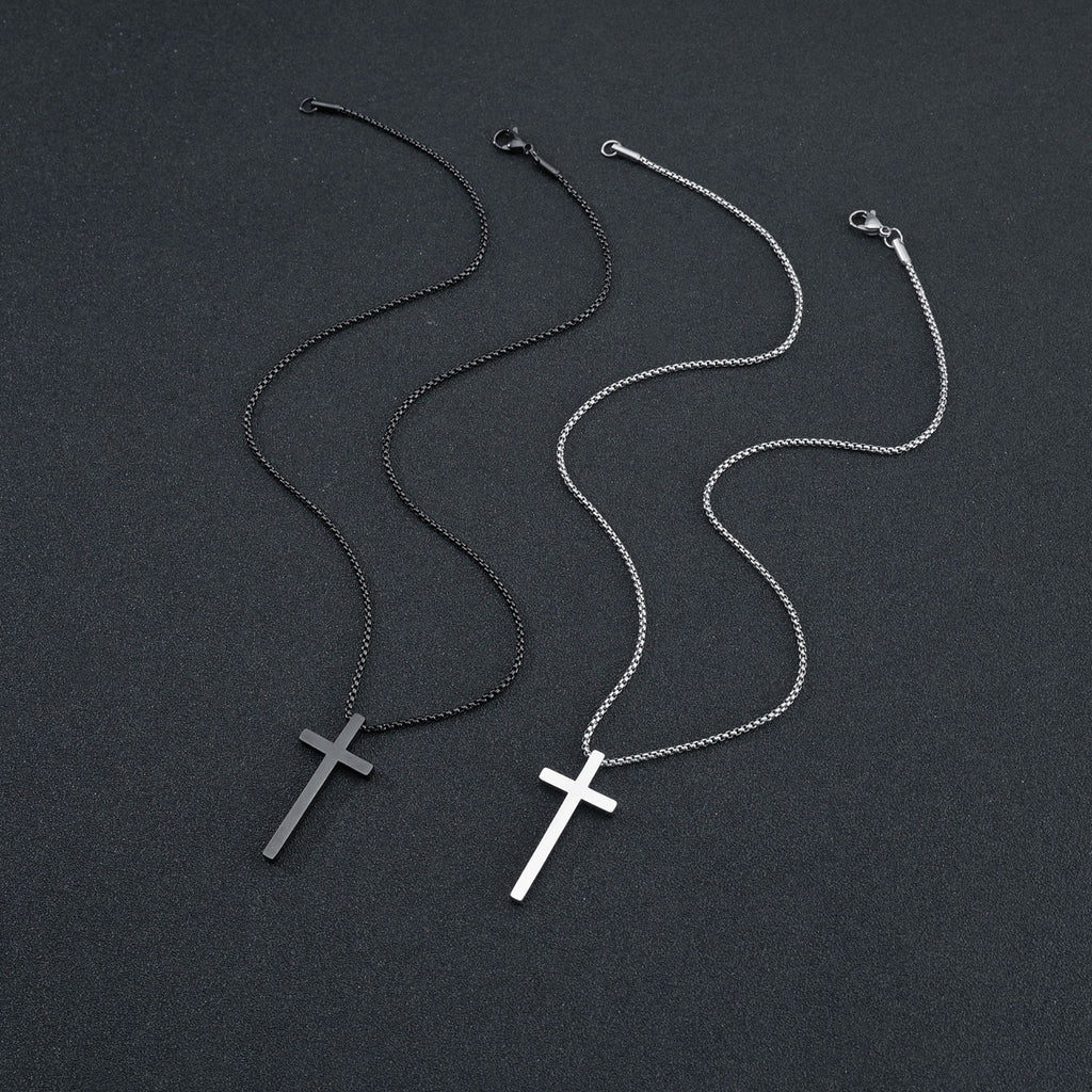 Einfache Mode Kreuz Anhänger Halskette