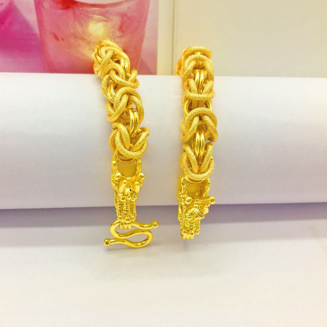 Goldarmband für Herren, vergoldet, 24K, Simulationsschmuckarmband
