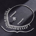 Halskette Ohrring Ring Quaste Schmuck Komplett Diamant Set