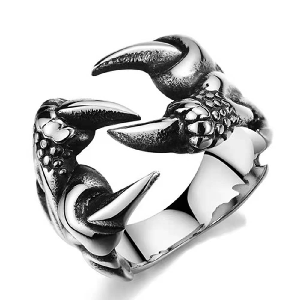 Anillo de pata ajustable para dedo índice, diseño de dragón, joyería de moda