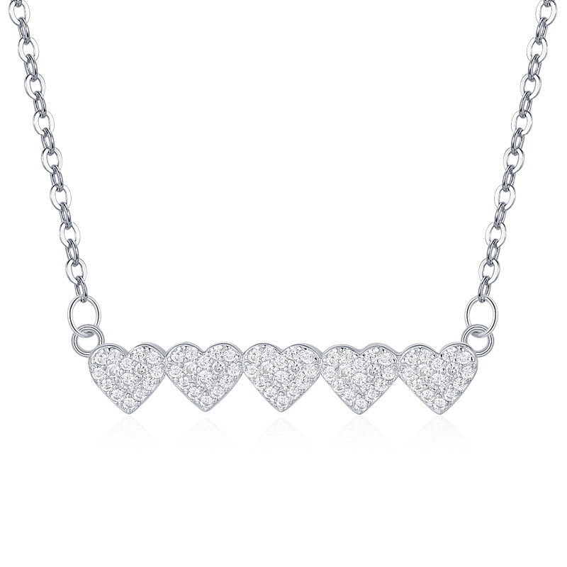 925 Sterling Silver Heart Pendant Necklace