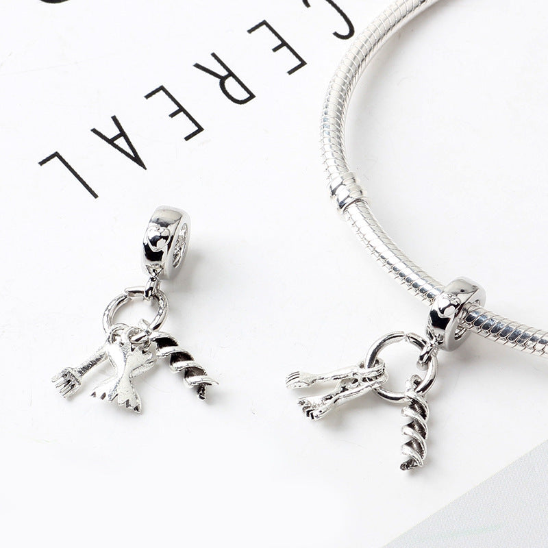 Elegantes accesorios de aleación de plata para tenedores de mesa para comidas compartidas