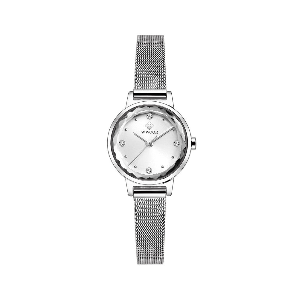Reloj de Cuarzo Simple para Mujer con Correa de Malla