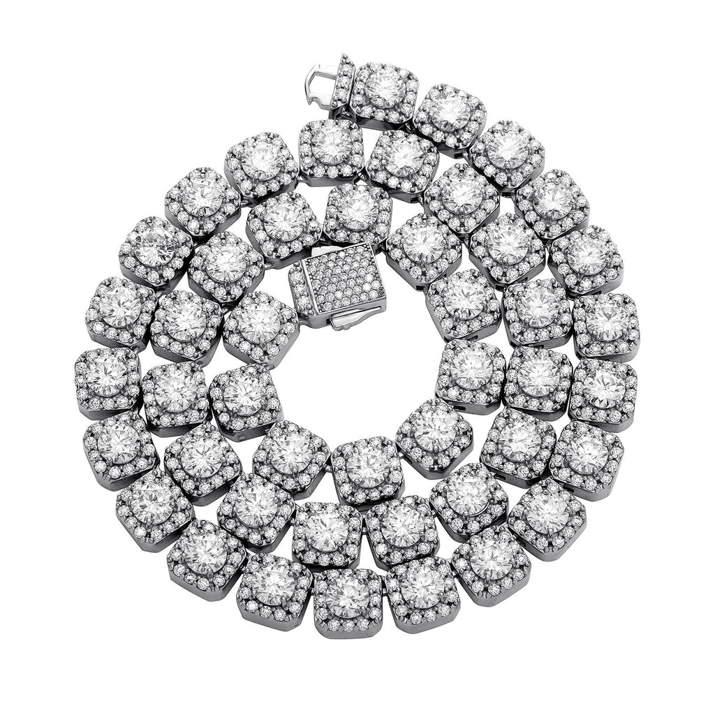 Herren Hip Hop Halskette Silber Candy