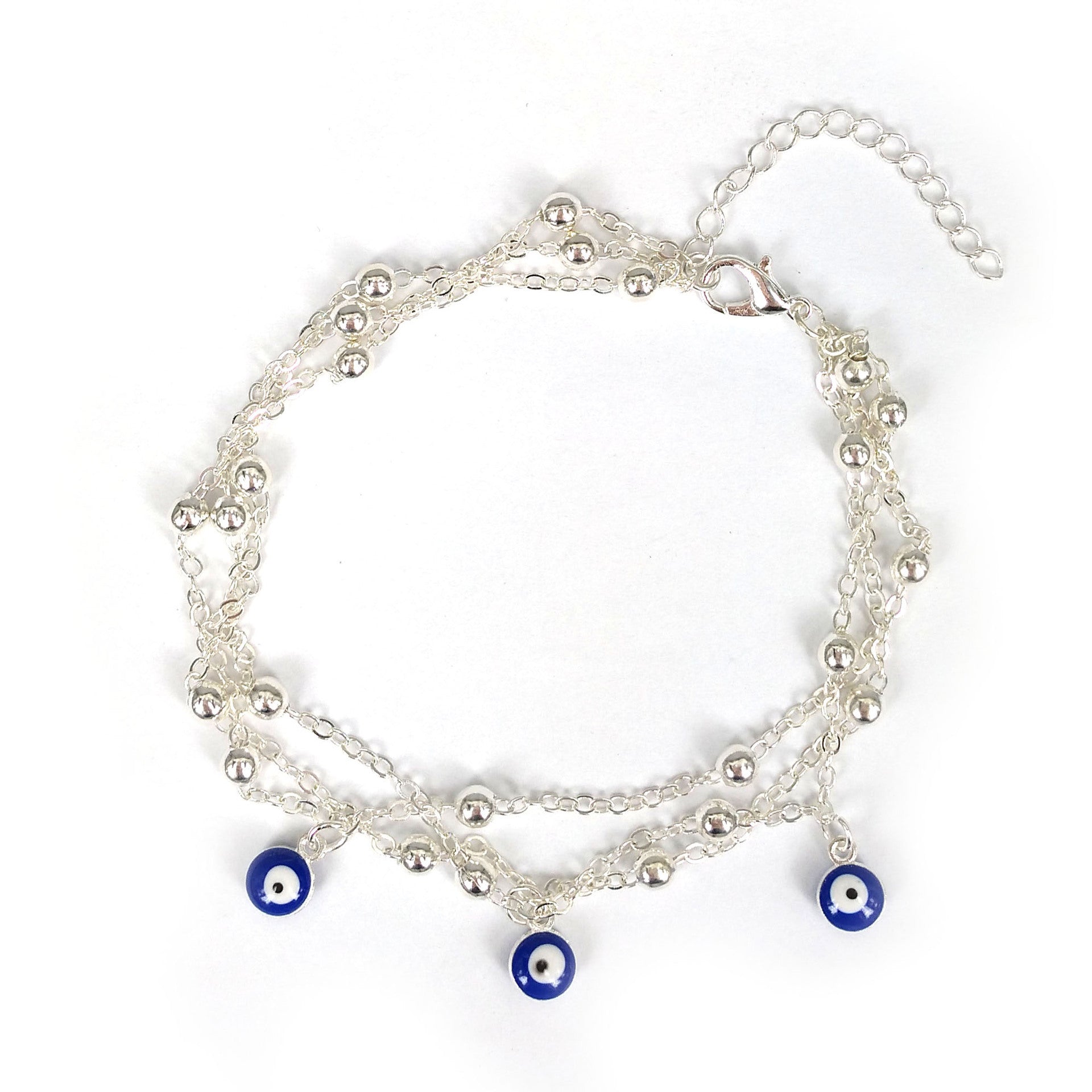 Tobillera de cadena con cuentas, moda, calzado y joyería, con colgante de ojo
