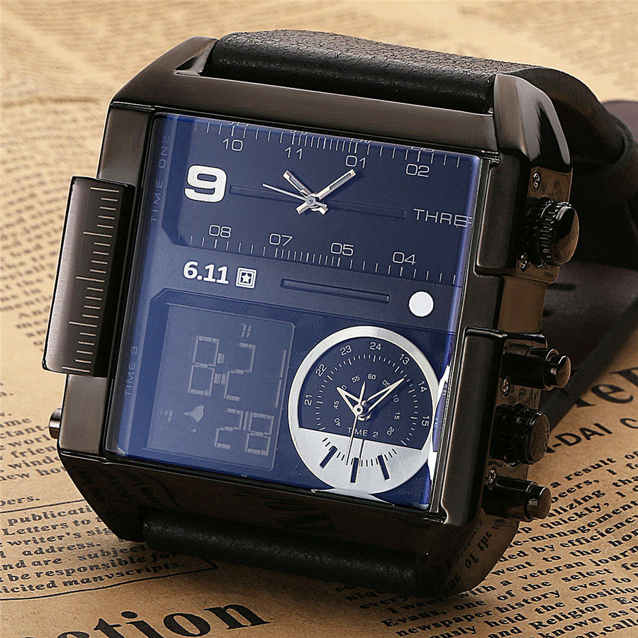 Reloj electrónico 611 fecha 8145 cuenta regresiva impermeable retroiluminación luminosa doble pantalla