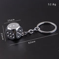 Llavero de dados tridimensional de metal creativo