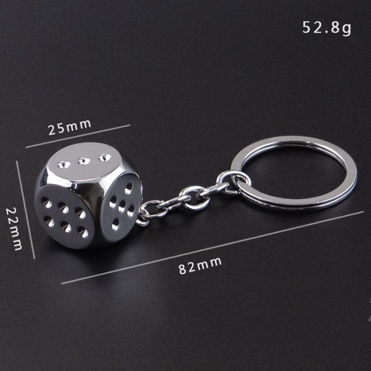Llavero de dados tridimensional de metal creativo
