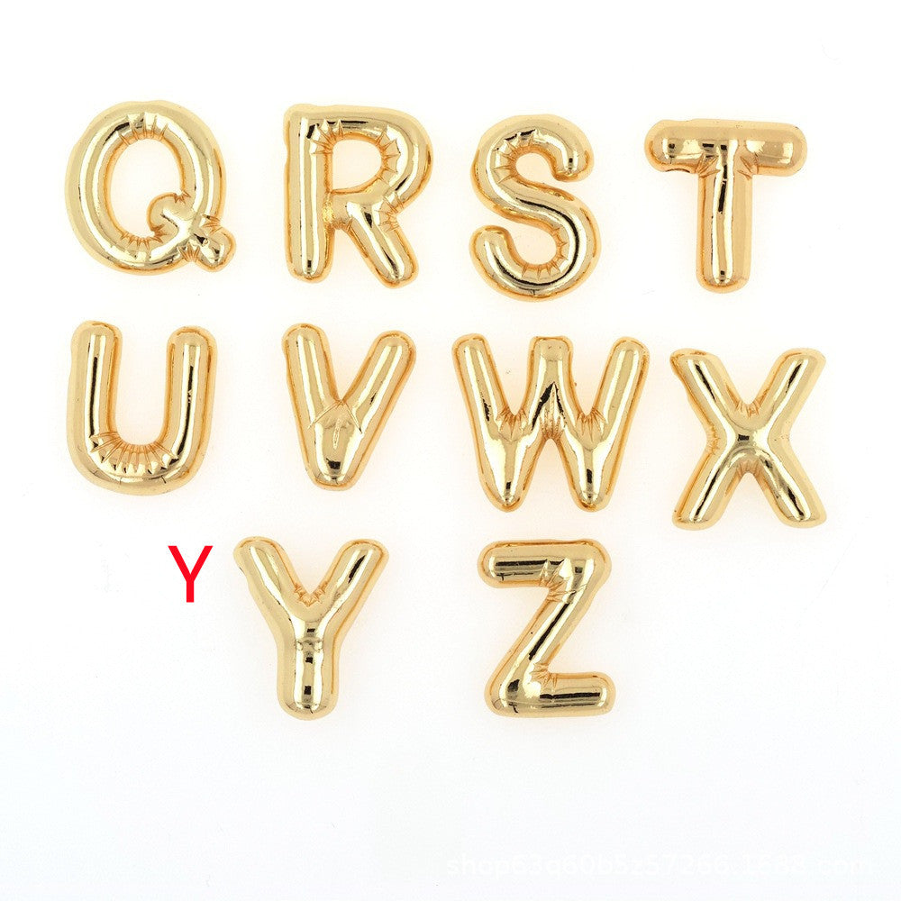 Glossy Letters Copper Pendant Necklace
