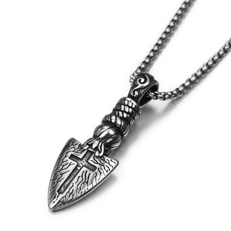 Hip Hop Accessoires Trend Persönlichkeit Kreuzklingen Halskette Männer Und Frauen Titanstahl Schmuck