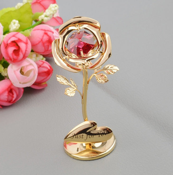 Rosas Con Diamantes Regalos De San Valentín Qixi Para Esposas Y Amantes Decoraciones De Artesanía Para El Hogar