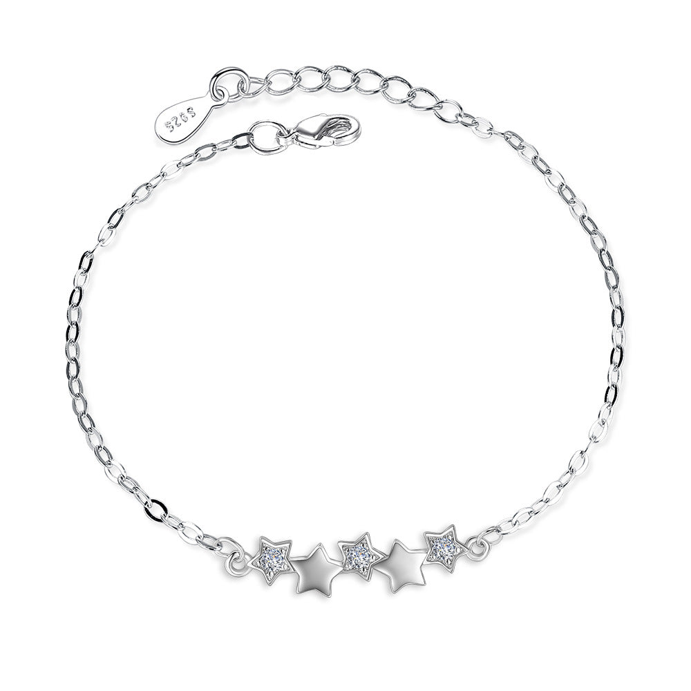 Pulsera simple de cristal de circonita para mujer