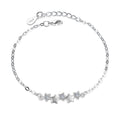 Pulsera simple de cristal de circonita para mujer