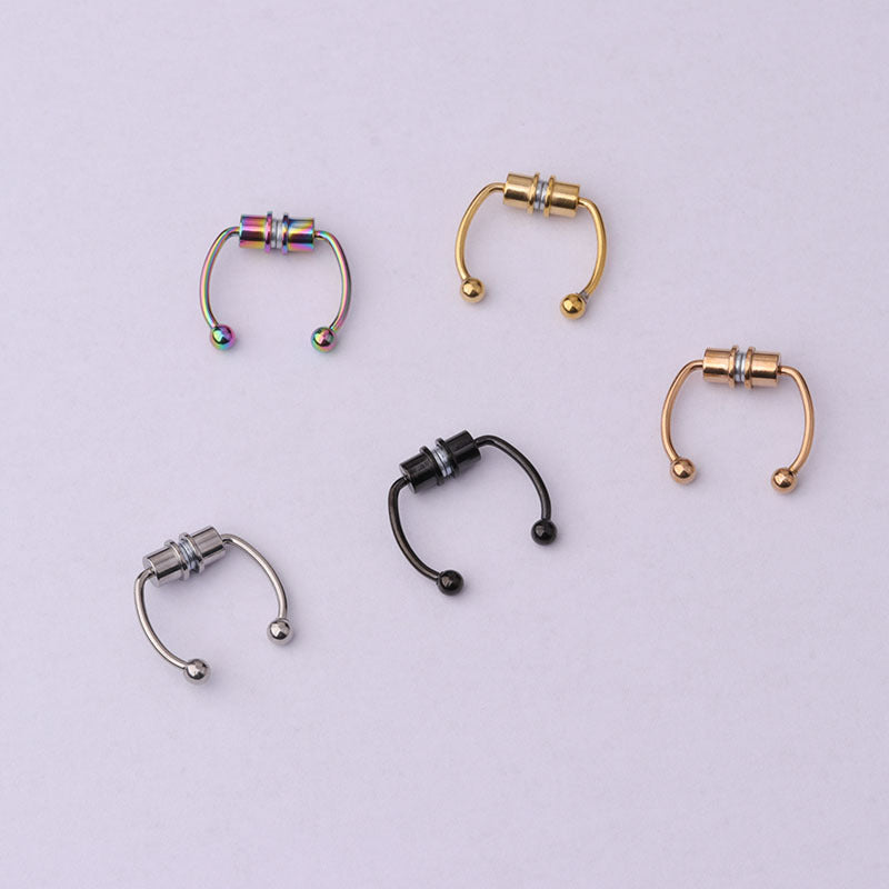 Anillo magnético de nariz de acero inoxidable sin perforación