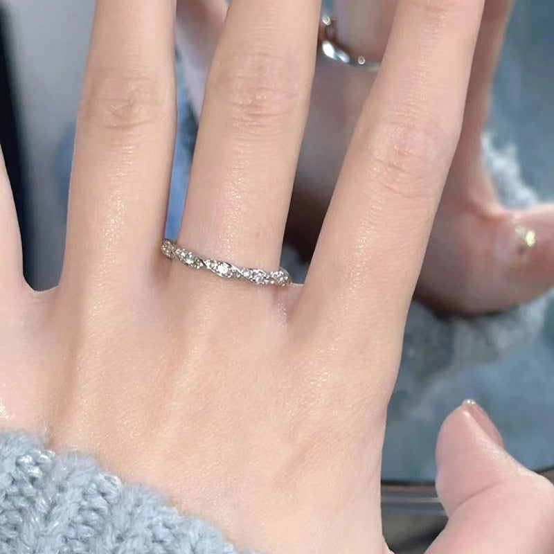 Modeschmuck S999 Sterlingsilber Wickelring „Liebe“