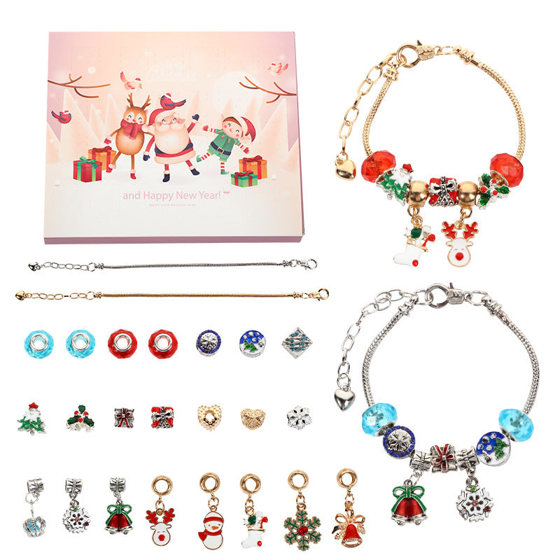 Weihnachtsarmband Perlen Geschenkbox Schmuckset