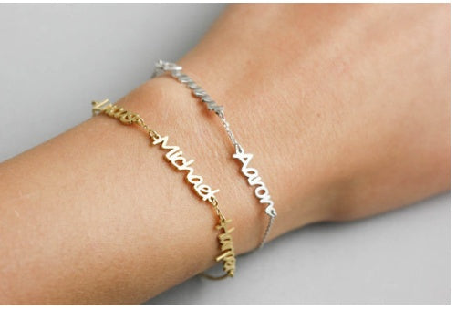 Pulsera personalizada de acero inoxidable con nombre para hacer tú mismo