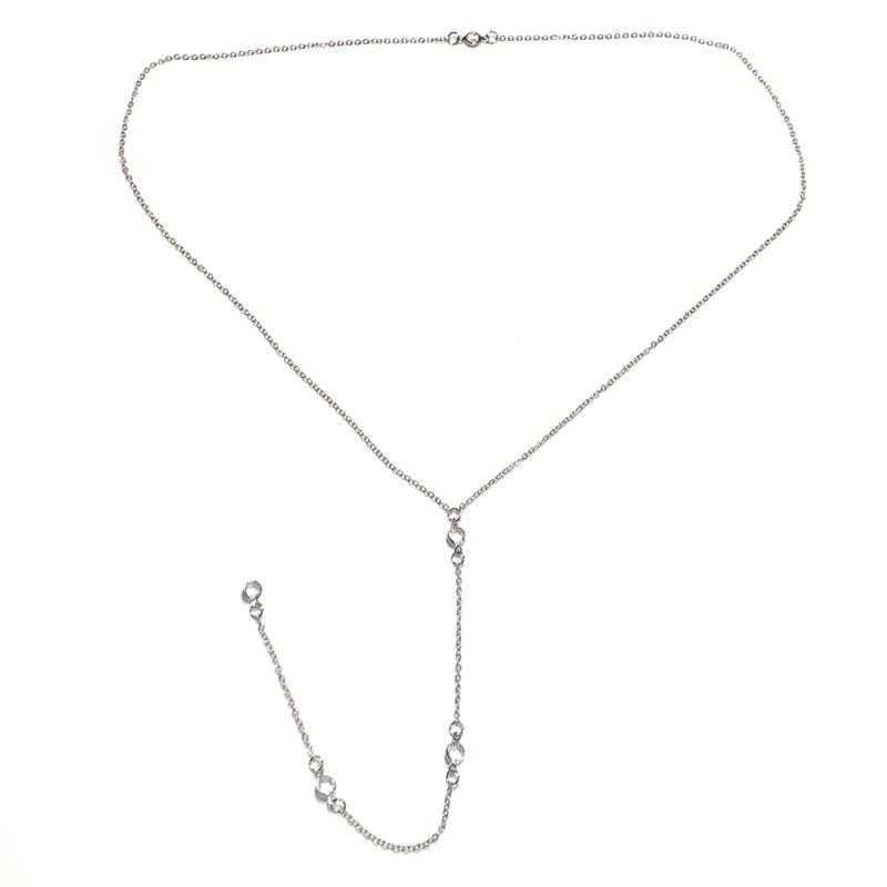 Joyas de moda sencilla con cadena trasera de gota de agua