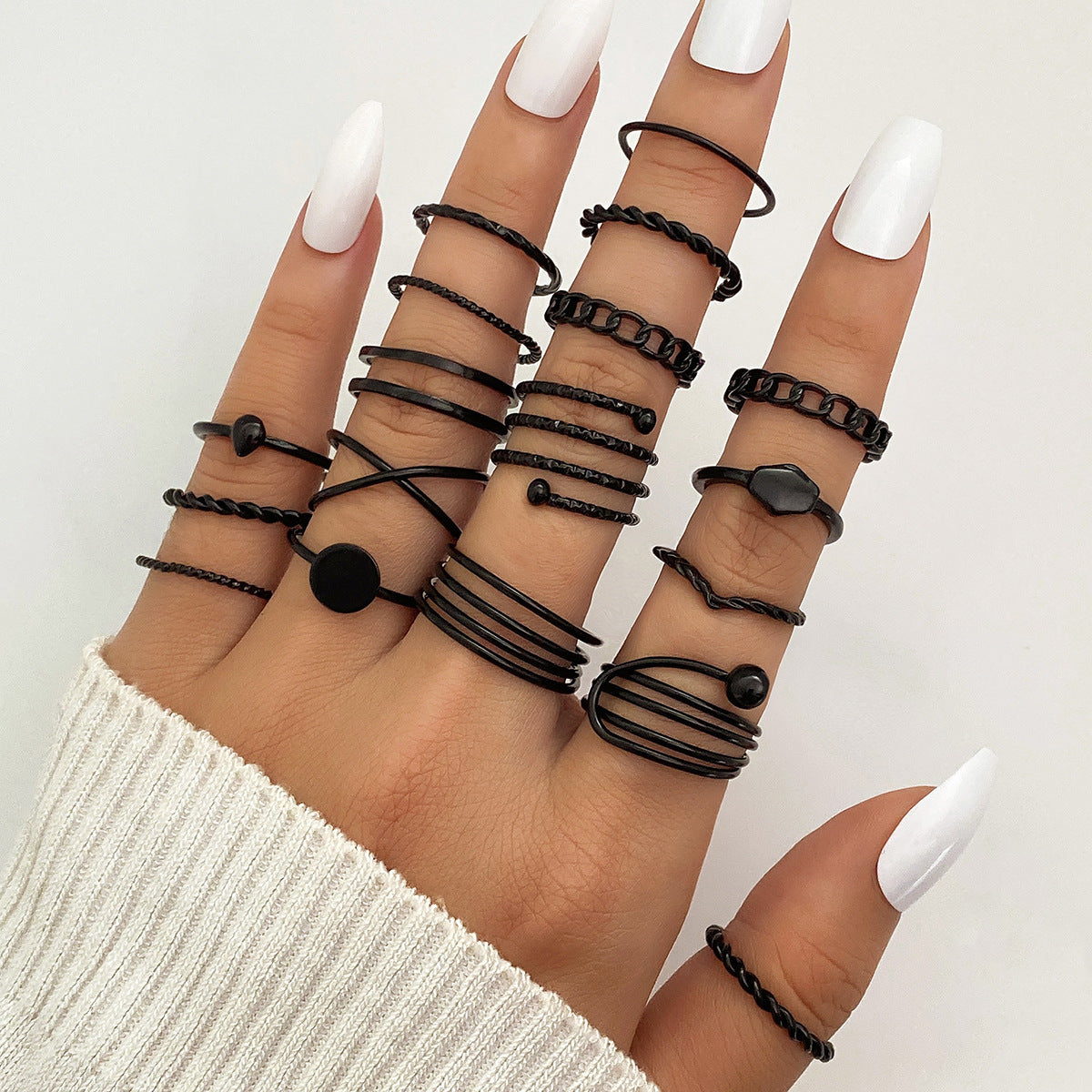 Ring Damen Nischen Senior Knöchelring 23-teiliges Set