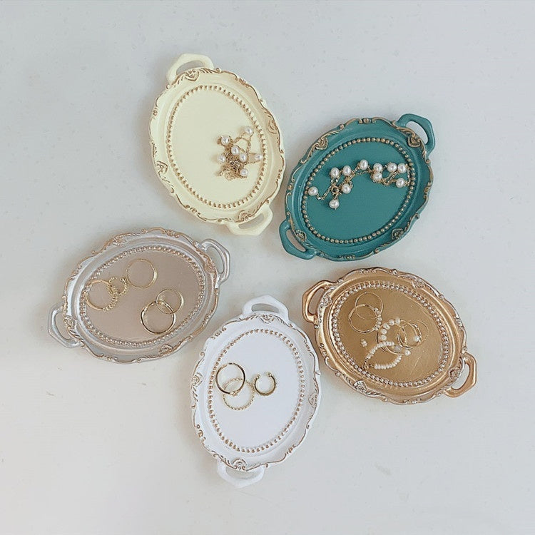 Kreativer Kerzenhalter aus Harz, Teller, Ohrringe, Halskette, Schmuck, Ornament