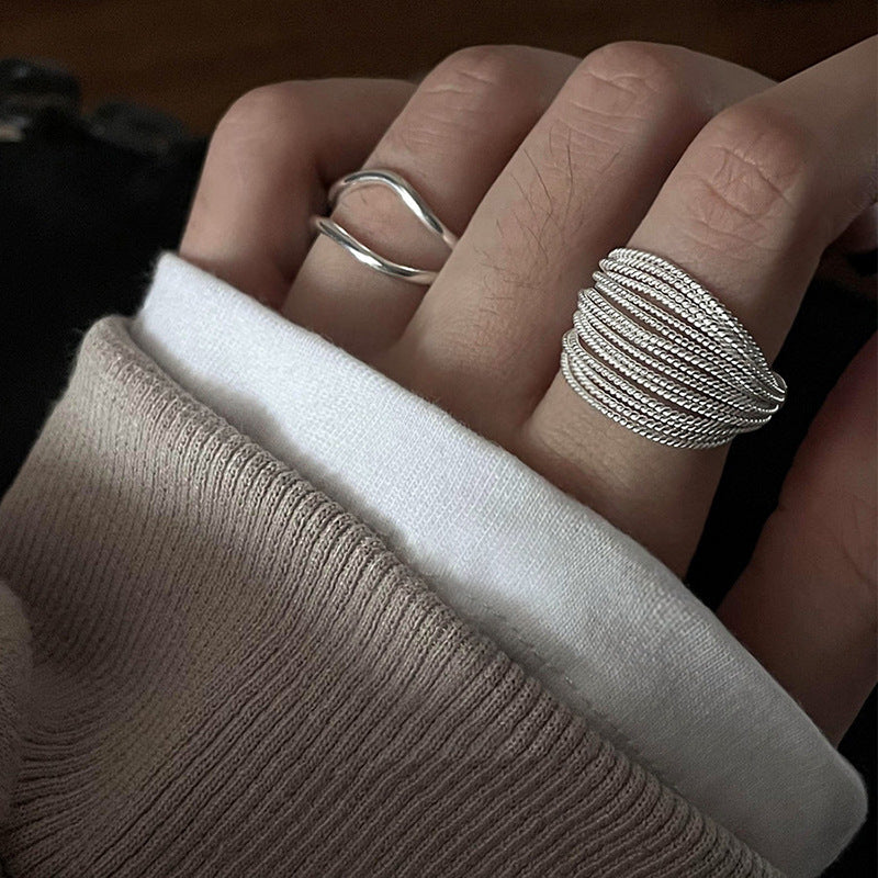 Minimalistischer Wickelring mit mehreren Lagen für Damen