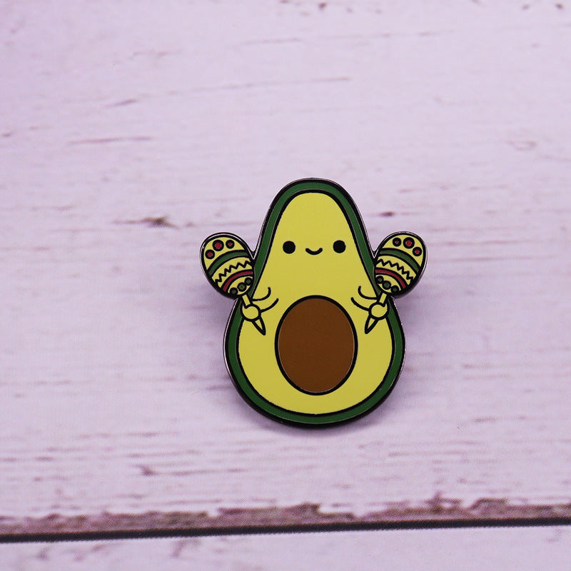 Avocado Spiel Game Brosche Kreativer Veganer Anstecker