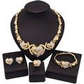 Schmuckset aus Zinklegierung: Halskette, Ohrringe, Armband, Ring