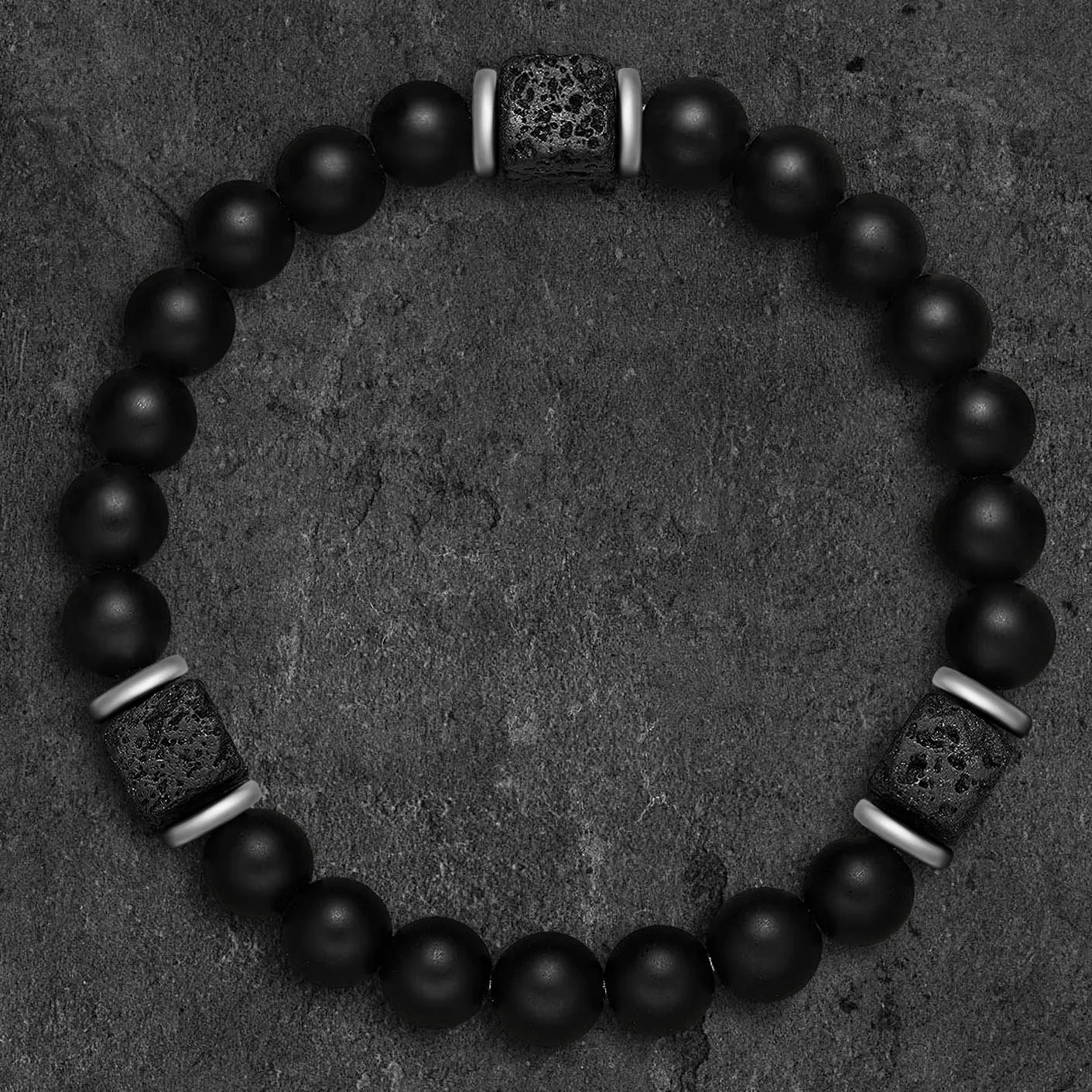 Fashion Gray Stone Zen Bracelet For Women