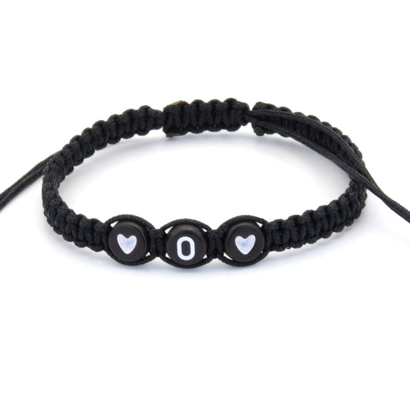 26 English Letters Love Heart Hand Woven Hand Rope