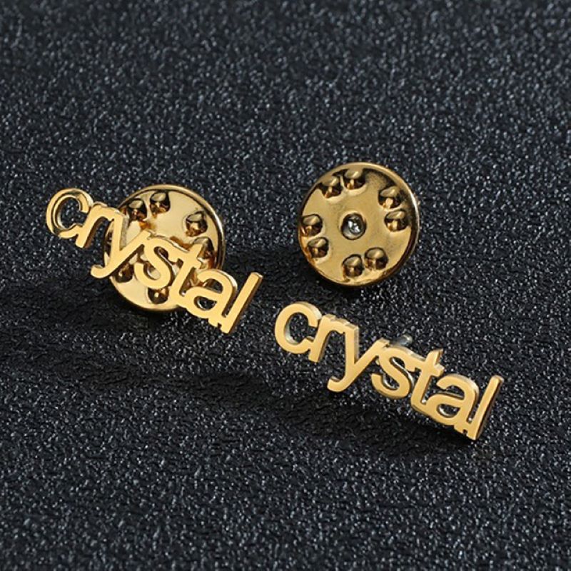Stainless Steel Brooch Custom English Letters