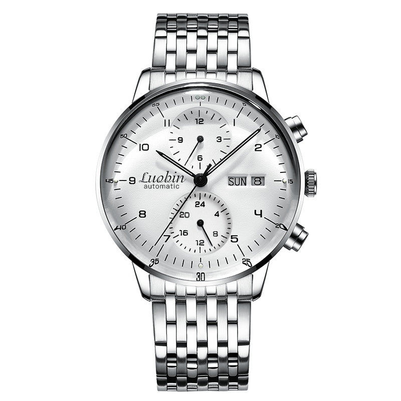 Vollautomatische mechanische Uhr, Multifunktionale Business-Uhr, schlicht, leuchtend, wasserdicht